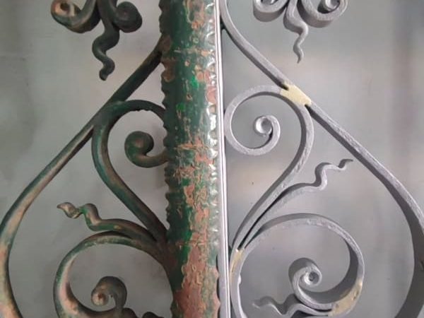 limpieza con chorro de arena reja